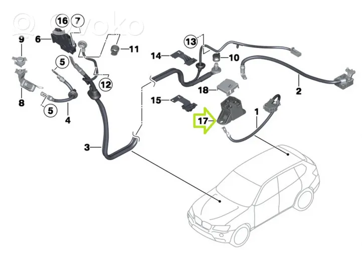 BMW X3 F25 Faisceau câbles positif 9318771