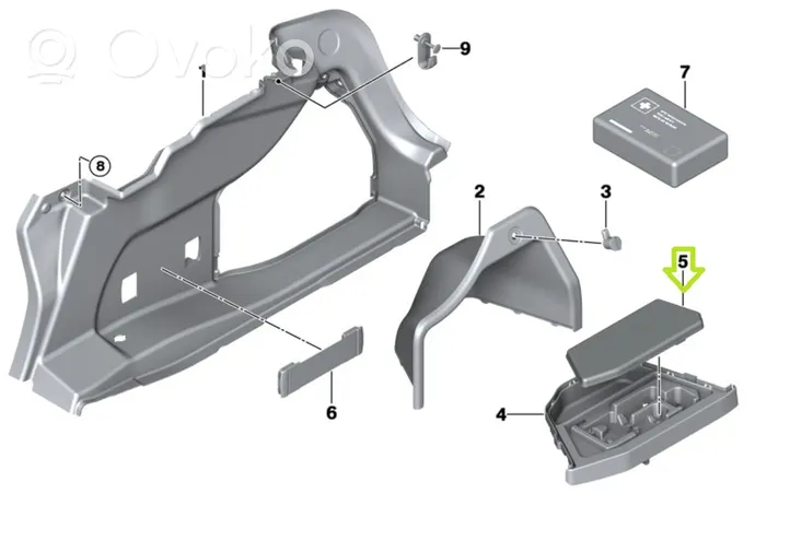 BMW 4 F32 F33 Garniture, revêtement de coffre 7344763