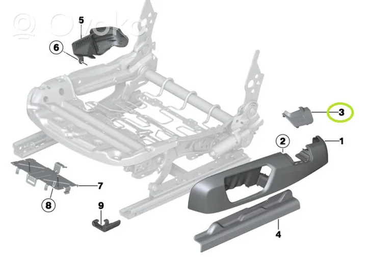 BMW 2 F22 F23 Turvavyön koristelista 7272302