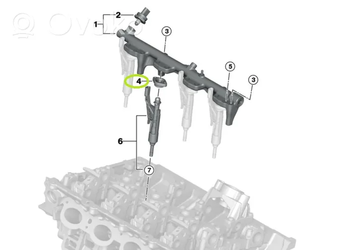 BMW X3 F25 Fuel Injector clamp holder 8642294