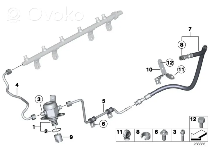 BMW 2 F46 Tuyau de conduite principale de carburant 7604407