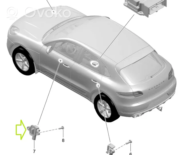 Porsche Macan Capteur de collision / impact de déploiement d'airbag 4H0955557A