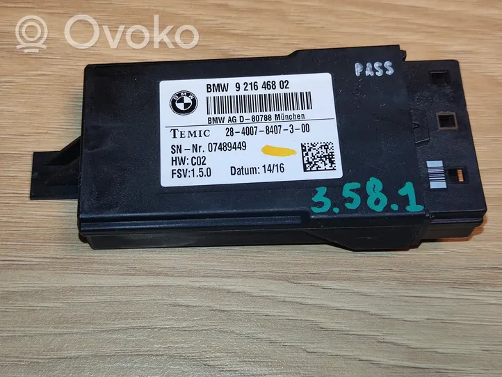 BMW 3 F30 F35 F31 Seat control module 9216468