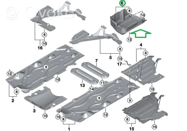 Mini One - Cooper F56 F55 Couvre soubassement arrière 7290827