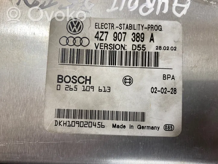 Audi A6 Allroad C5 Aktiivijousituksen ohjainlaite (ESP) 4Z7907389A