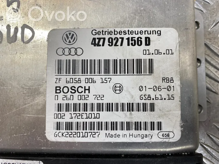 Audi A6 Allroad C5 Vaihdelaatikon ohjainlaite/moduuli 4Z7927156D