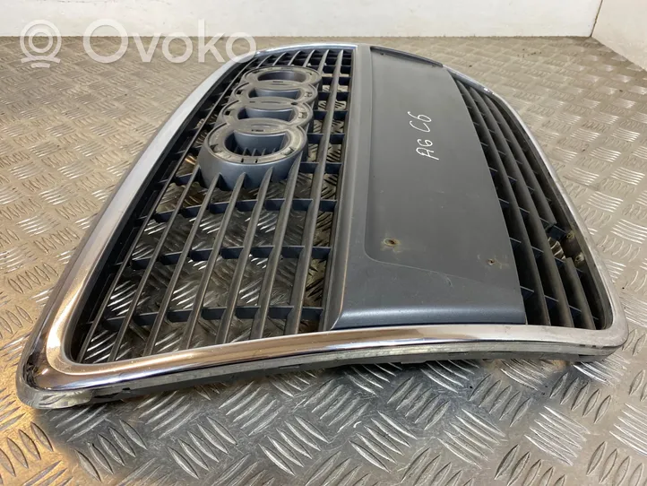 Audi A6 S6 C6 4F Grille calandre supérieure de pare-chocs avant 4F0853651