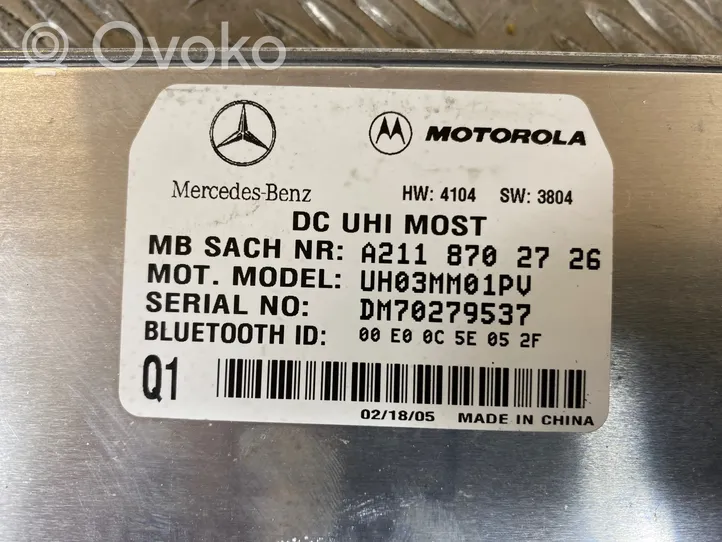 Mercedes-Benz C W203 Moduł / Sterownik Bluetooth A2118702726