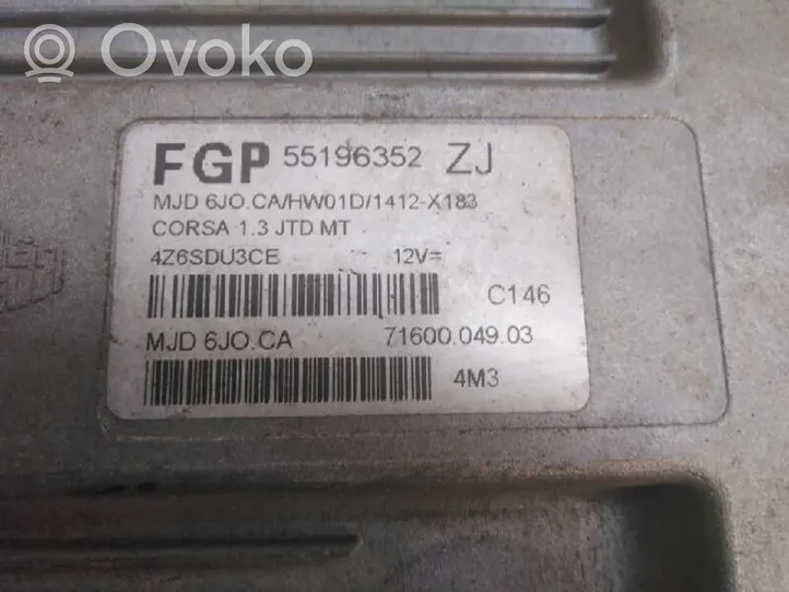 Opel Corsa C Sterownik / Moduł ECU 55196352ZJ