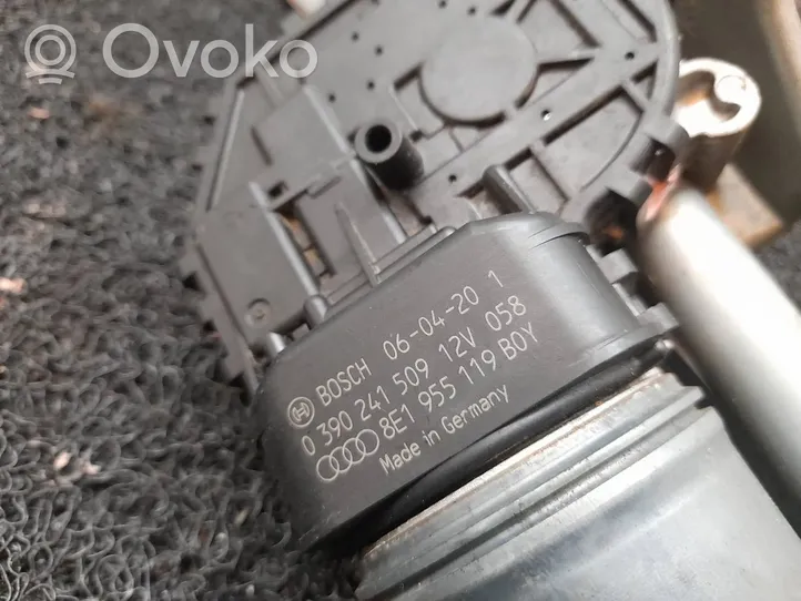 Audi A4 S4 B6 8E 8H Mechanizm i silniczek wycieraczek szyby przedniej / czołowej 8E1955119B