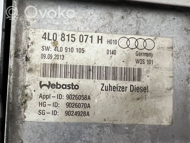 Audi Q7 4L Ogrzewanie postojowe Webasto 4L0815071H