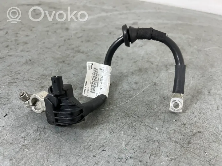 Volkswagen Touareg II Negative earth cable (battery) 7P0915181A