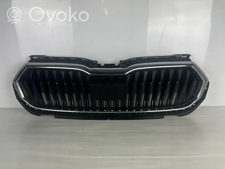 Skoda Octavia Mk4 Grille calandre supérieure de pare-chocs avant 6VA853653