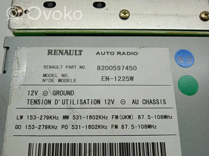 Renault Scenic II -  Grand scenic II Panel / Radioodtwarzacz CD/DVD/GPS 8200597450