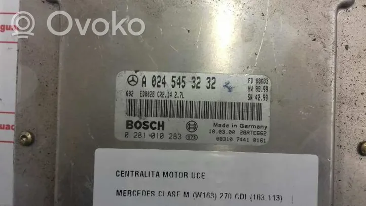 Mercedes-Benz ML W163 Centralina/modulo del motore A0245453232