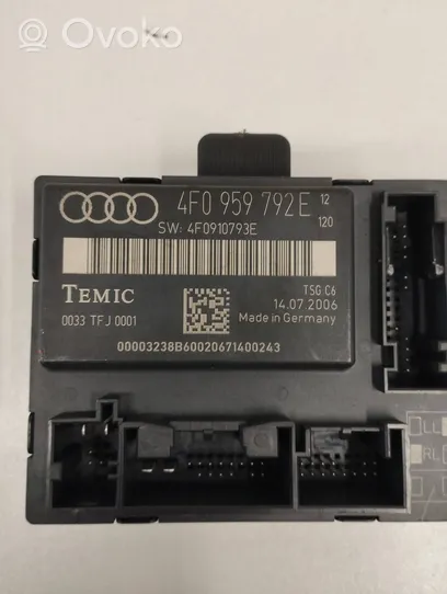 Audi A6 S6 C6 4F Durų elektronikos valdymo blokas 4F0959792E