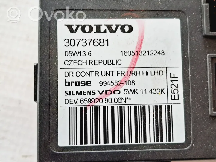 Volvo V50 Silniczek podnośnika szyby drzwi przednich 30737681