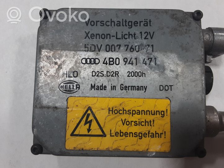 Audi A6 S6 C5 4B Xenon-valojen ohjainlaite/moduuli 5DV00776071