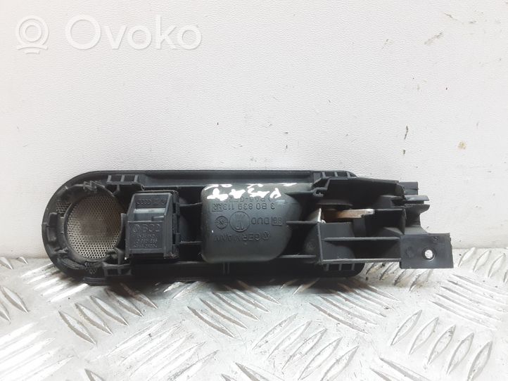 Volkswagen PASSAT B5 Klamka wewnętrzna drzwi tylnych 3B0839113