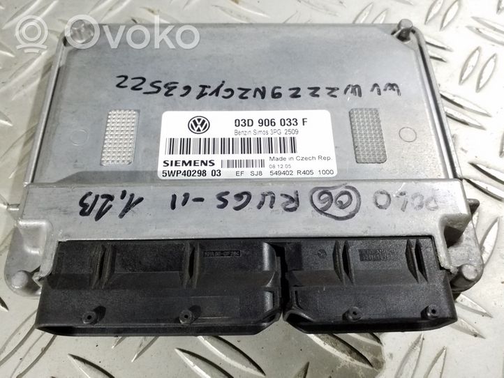 Volkswagen Polo IV 9N3 Sterownik / Moduł ECU 03D906033F