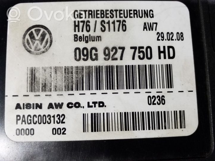 Volkswagen PASSAT B6 Gearbox control unit/module 09G927750HD