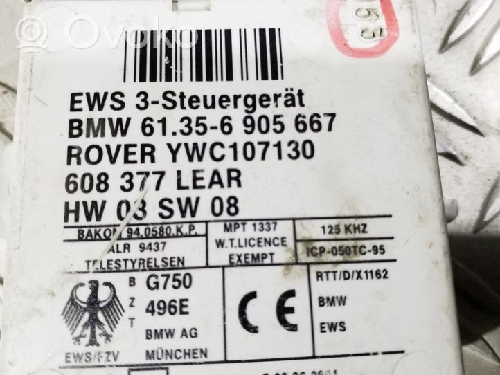 BMW 3 E46 Imobilaizerio valdymo blokas 61356905667