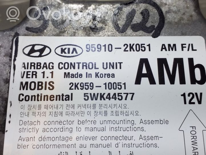 KIA Soul Airbag control unit/module 959102K051