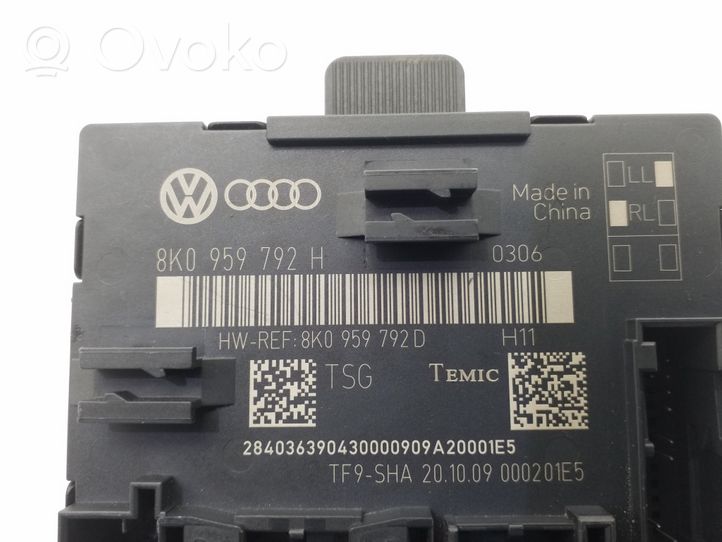 Audi A4 S4 B8 8K Unité de commande module de porte 8K0959792H