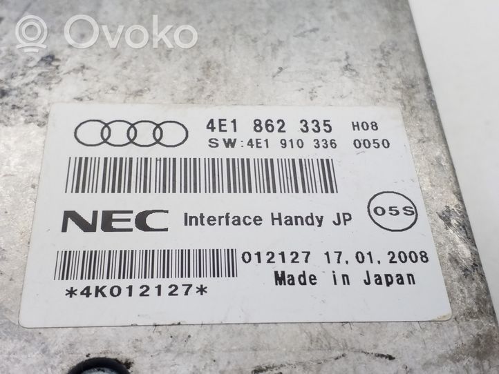 Audi A6 S6 C6 4F Bluetoothin ohjainlaite/moduuli 4E1862335