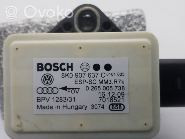 Audi A4 S4 B8 8K Czujnik przyspieszenia ESP 8K0907637