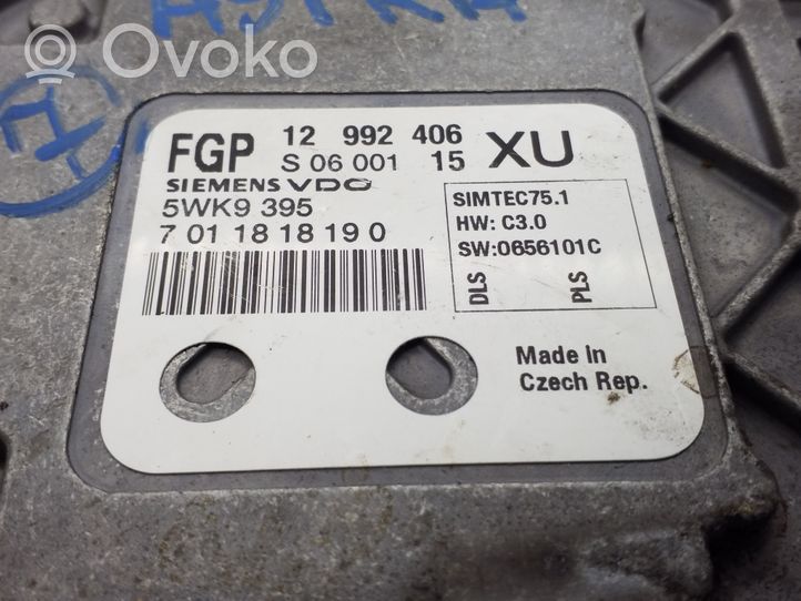 Opel Astra H Unité de commande, module ECU de moteur 12992406XU