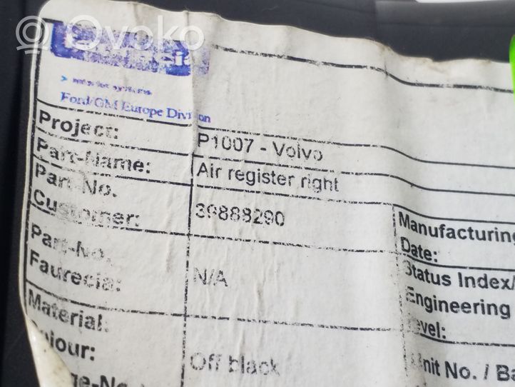 Volvo C30 Kojelaudan sivutuuletussuuttimen kehys 39888290