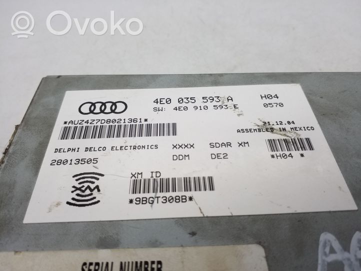 Audi A6 S6 C6 4F Controllo multimediale autoradio 4E0035593A