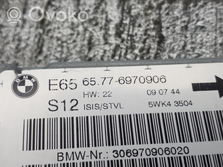 BMW 7 E65 E66 Датчик удара надувных подушек 6970906
