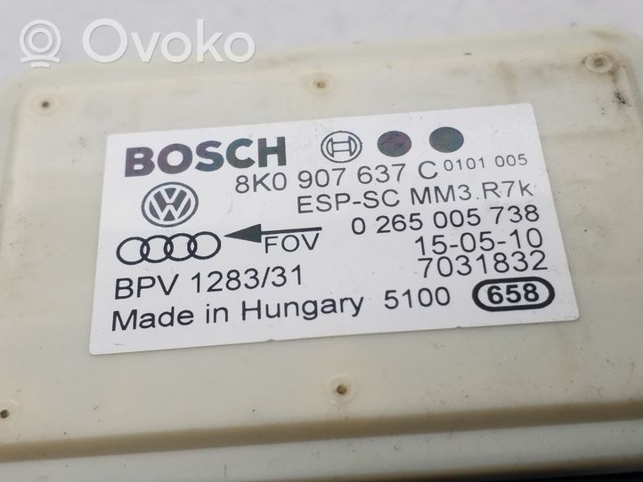 Audi A4 S4 B8 8K Vakaajan pitkittäiskiihtyvyystunnistin (ESP) 8K0907637C