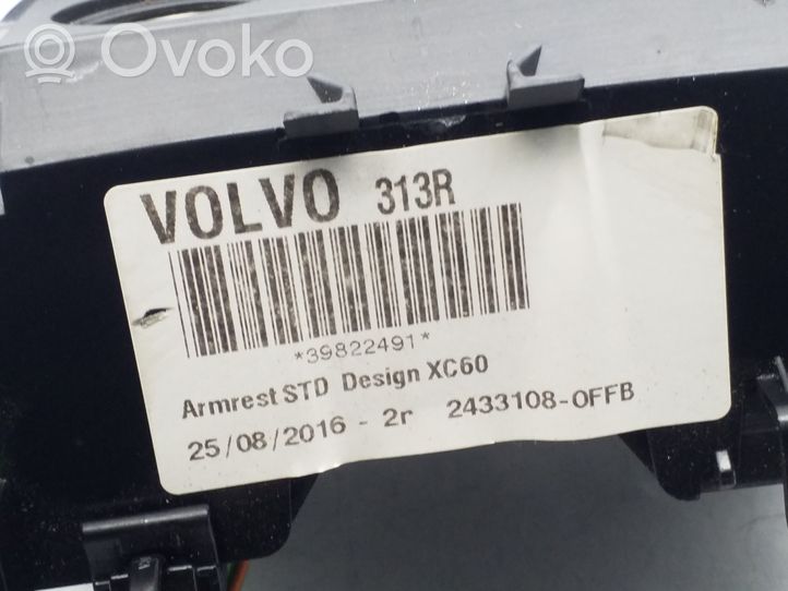 Volvo XC60 Podłokietnik tunelu środkowego 39822491