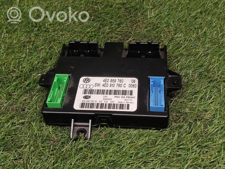 Audi A8 S8 D3 4E Modulo di controllo sedile 4E0959760