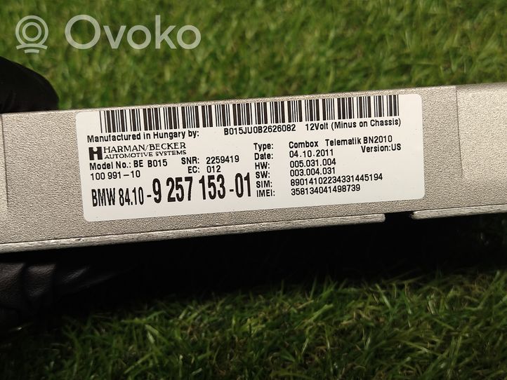 BMW 3 F30 F35 F31 Moduł / Sterownik Bluetooth 9257153