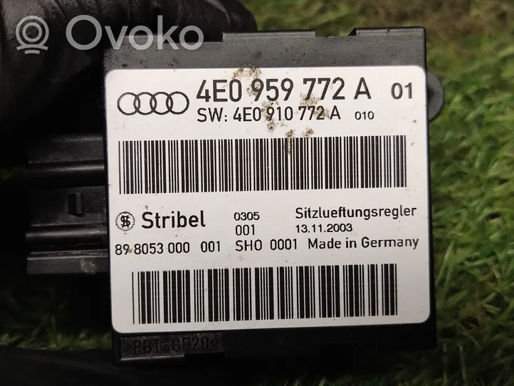 Audi A8 S8 D3 4E Sėdynės valdymo blokas 4E0959772A