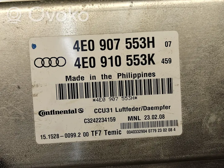 Audi A8 S8 D3 4E Jousituksen ohjainlaite/moduuli 4E0907553H