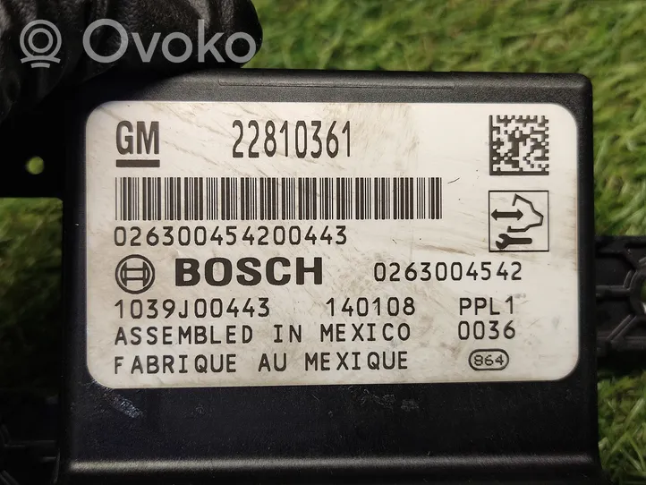 Opel Zafira C Sterownik / Moduł parkowania PDC 22810361