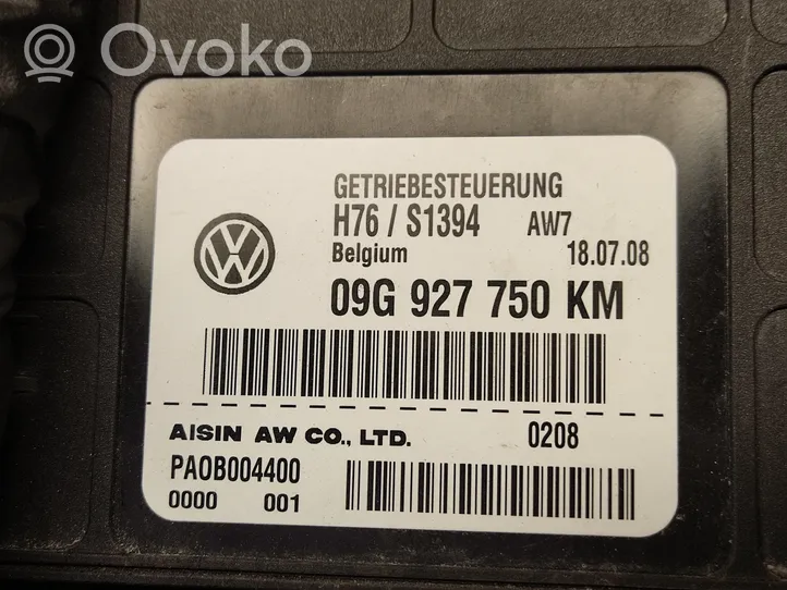 Volkswagen Tiguan Sterownik / Moduł skrzyni biegów 09G927750KM