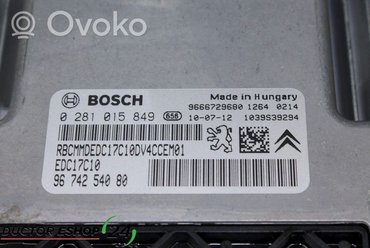 Citroen C3 Sterownik / Moduł ECU 9674254080