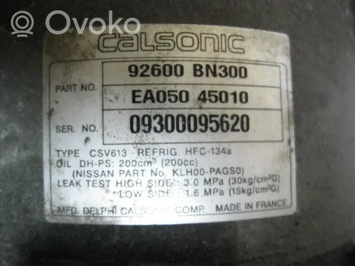 Nissan Almera N16 Compressore aria condizionata (A/C) (pompa) 92600BN300