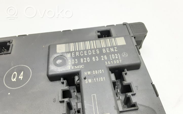 Mercedes-Benz C W202 Durų elektronikos valdymo blokas 2038206326