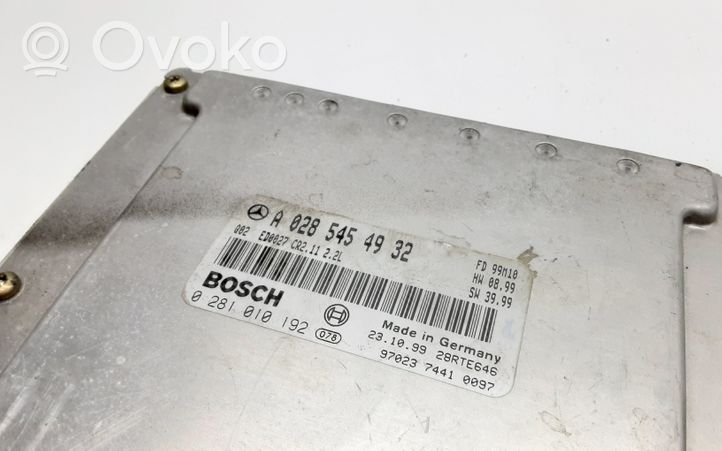 Mercedes-Benz E W210 Calculateur moteur ECU A0285454932