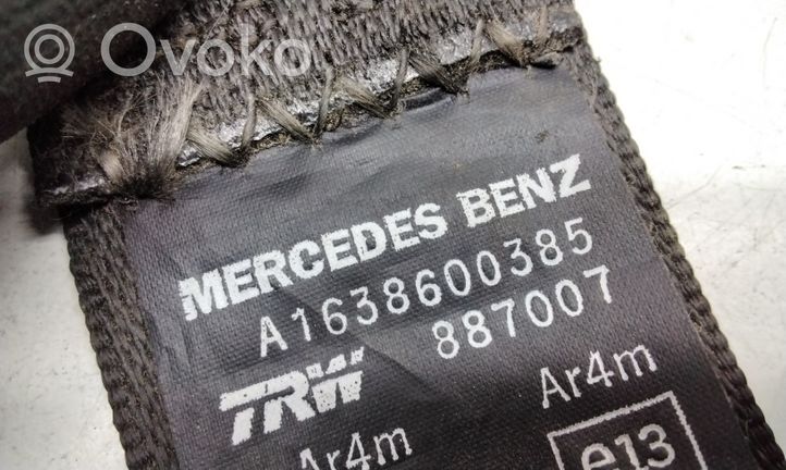 Mercedes-Benz ML W163 Saugos diržas galinis A1638600385