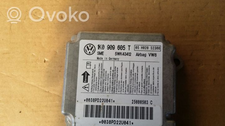 Volkswagen Golf V Module de contrôle airbag 1K0909605T