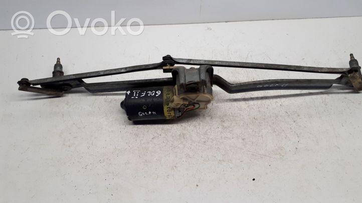 Volkswagen Golf II Mechanizm i silniczek wycieraczek szyby przedniej / czołowej 0390241094