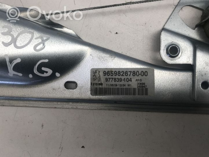 Peugeot 308 Takaikkunan nostomekanismi ilman moottoria 965982678000